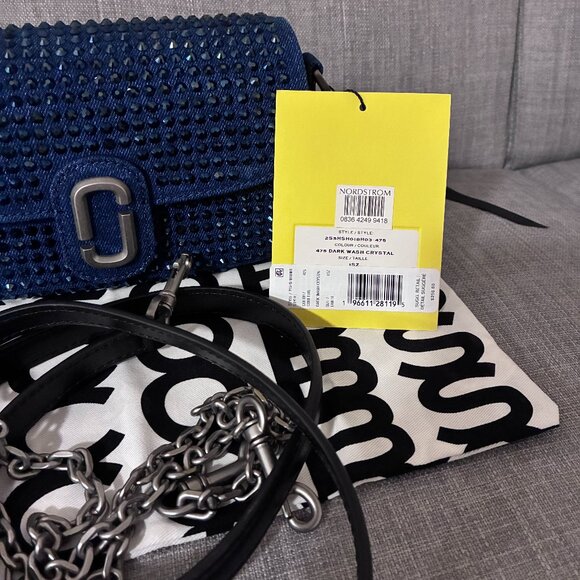 Marc Jacobs The Crystal Denim Clover Shoulder Bag *NWT* - Picture 2 of 5